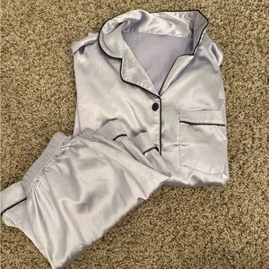 Amazon Silver Satin Pajama Set